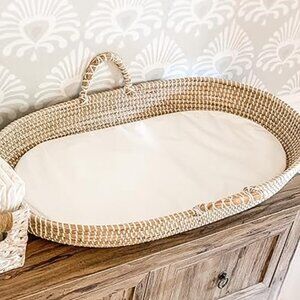 Baby Changing Basket, Handmade‎ Seagrass Basket